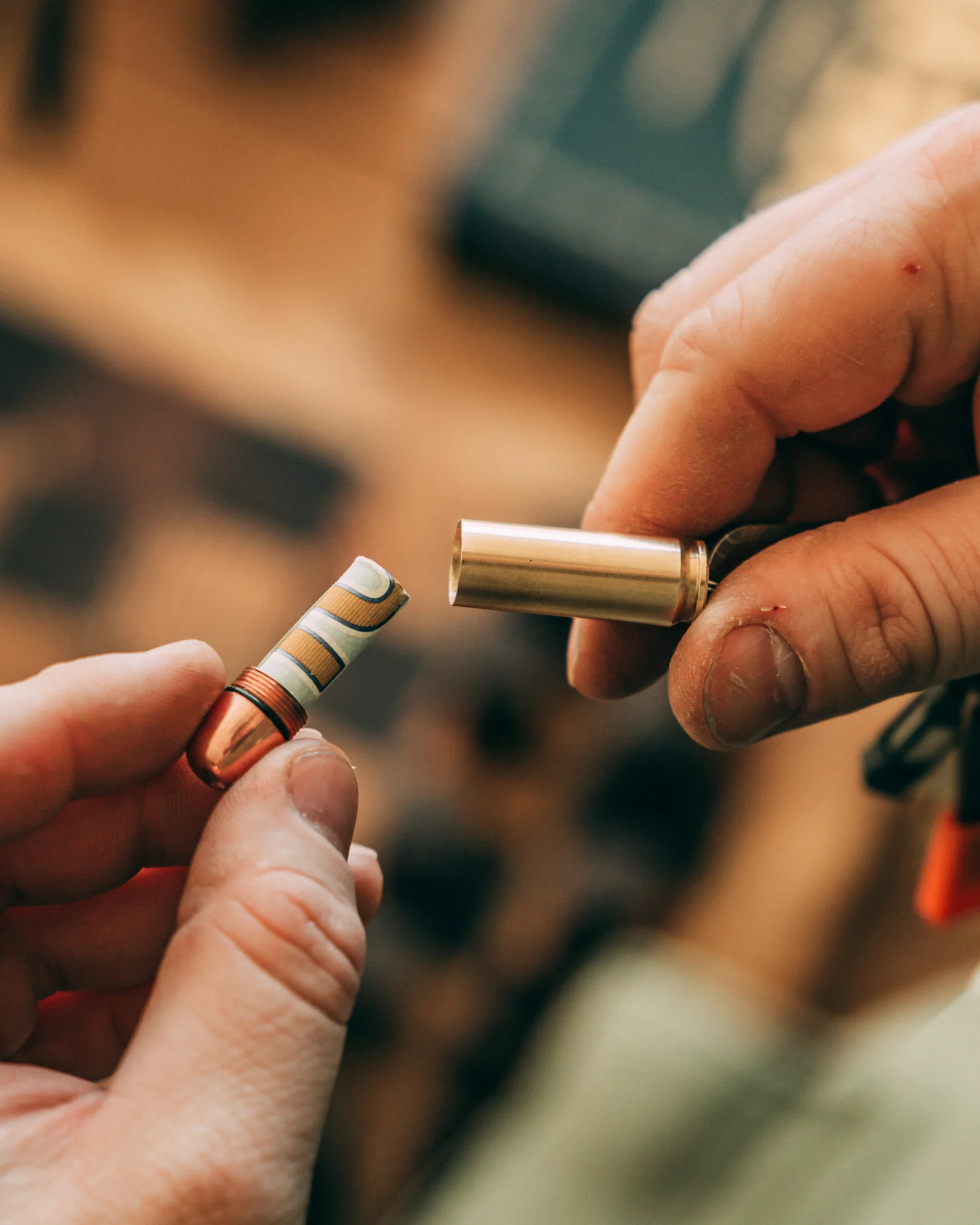 44 Auto Mag Cash Stash — Brass & Copper EDC Keychain Stash Tube - Image 11