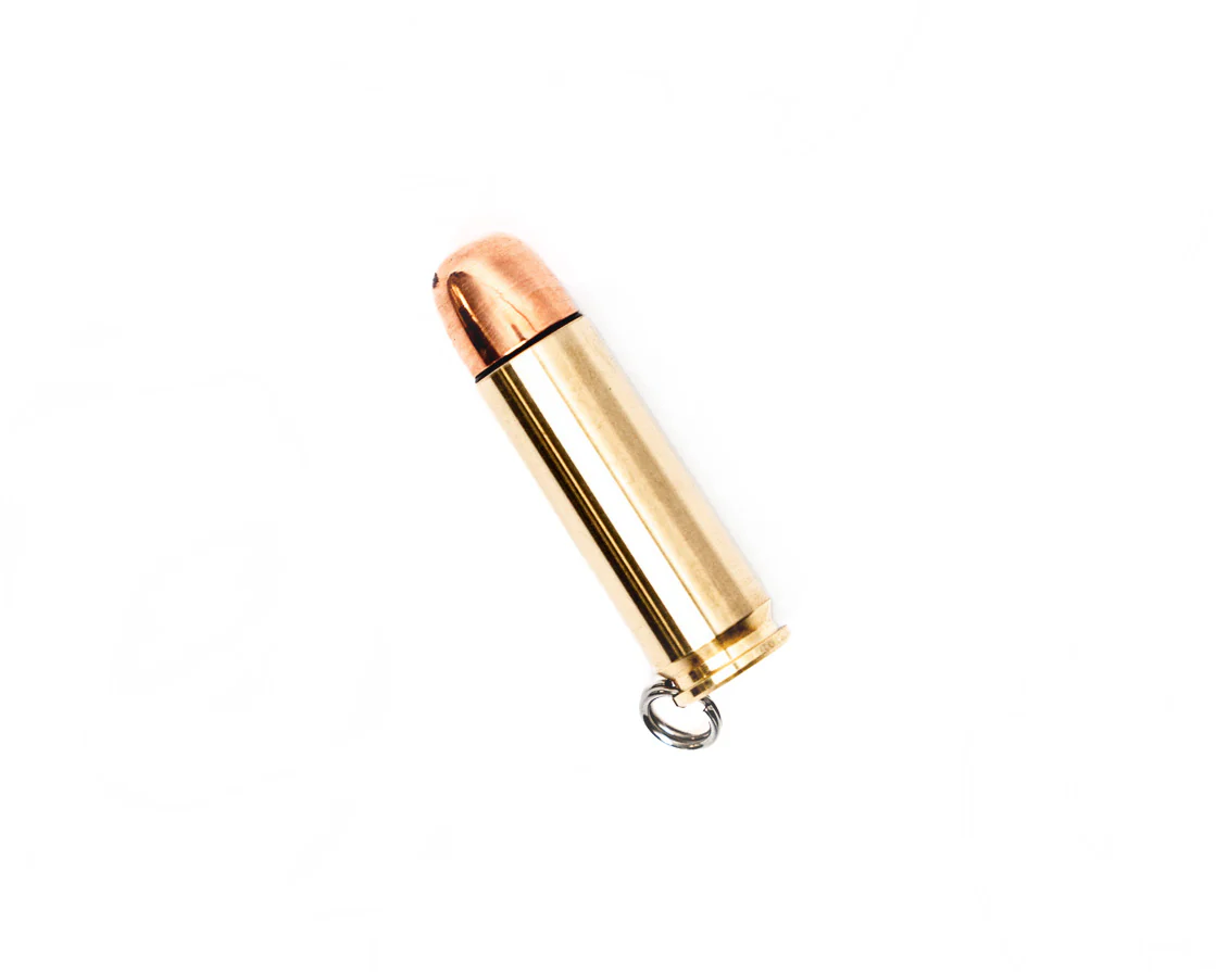 44 Auto Mag Cash Stash — Brass & Copper EDC Keychain Stash Tube - Image 3