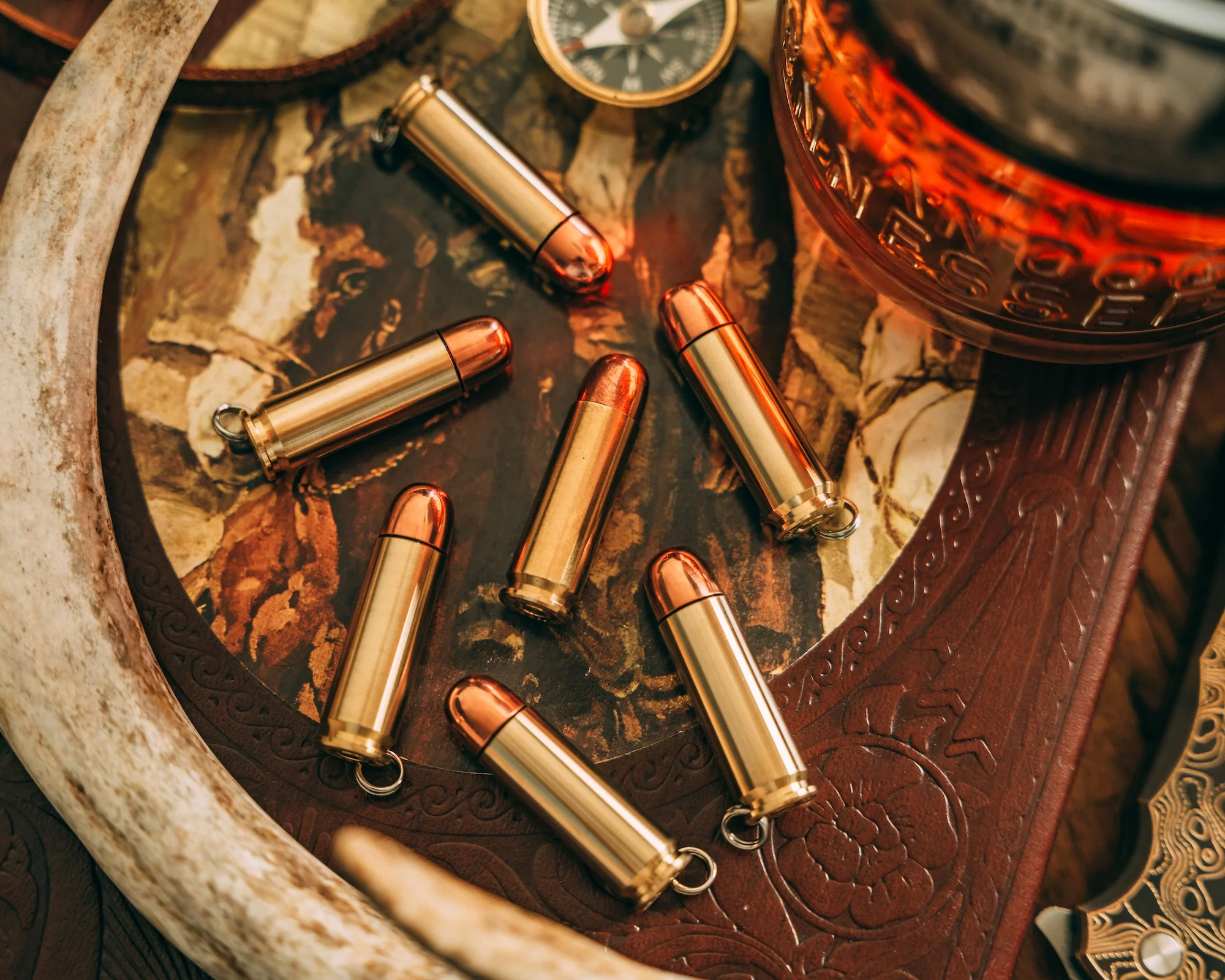 44 Auto Mag Cash Stash — Brass & Copper EDC Keychain Stash Tube - Image 7