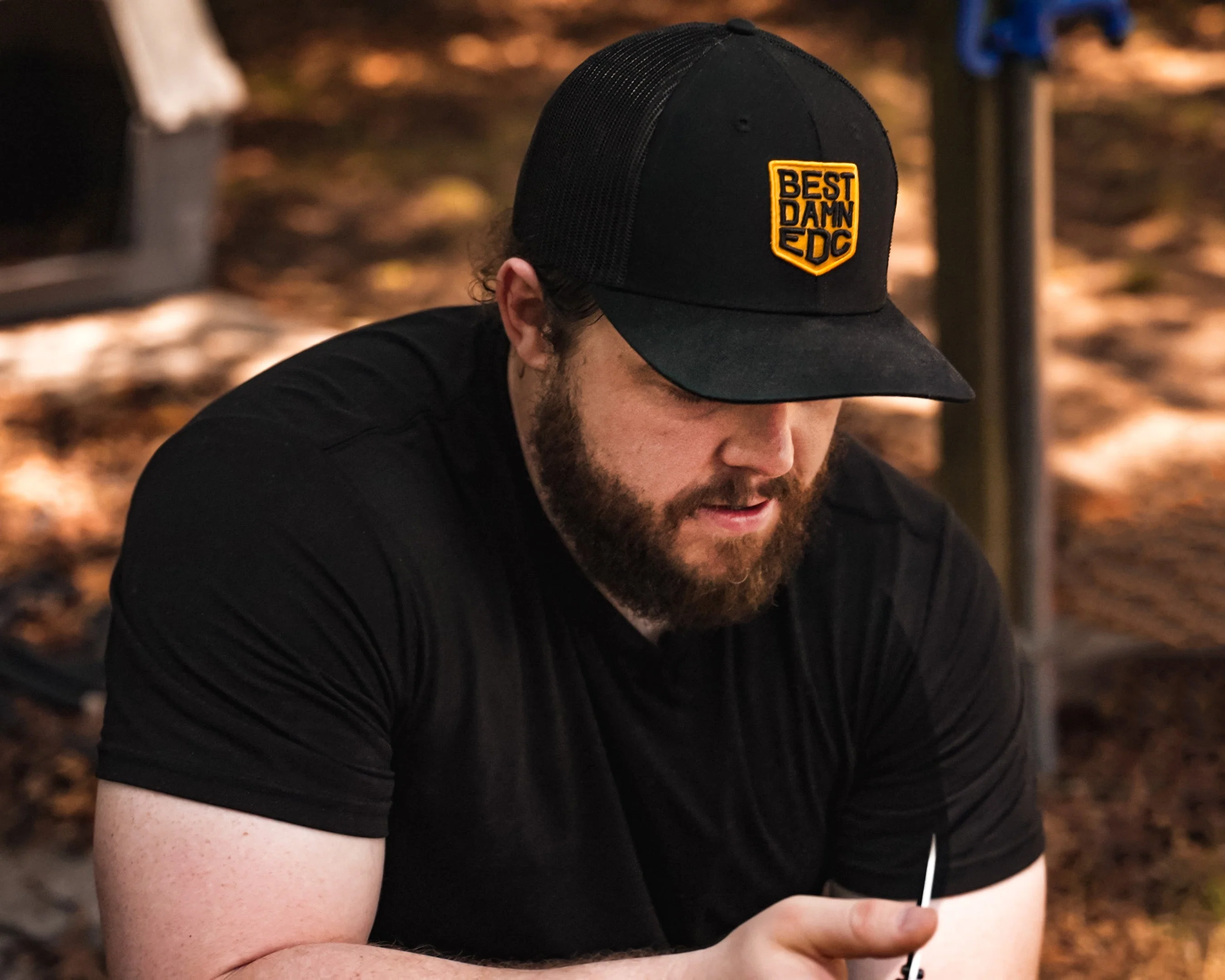 BDEDC Gold Logo Trucker Hat - Image 7