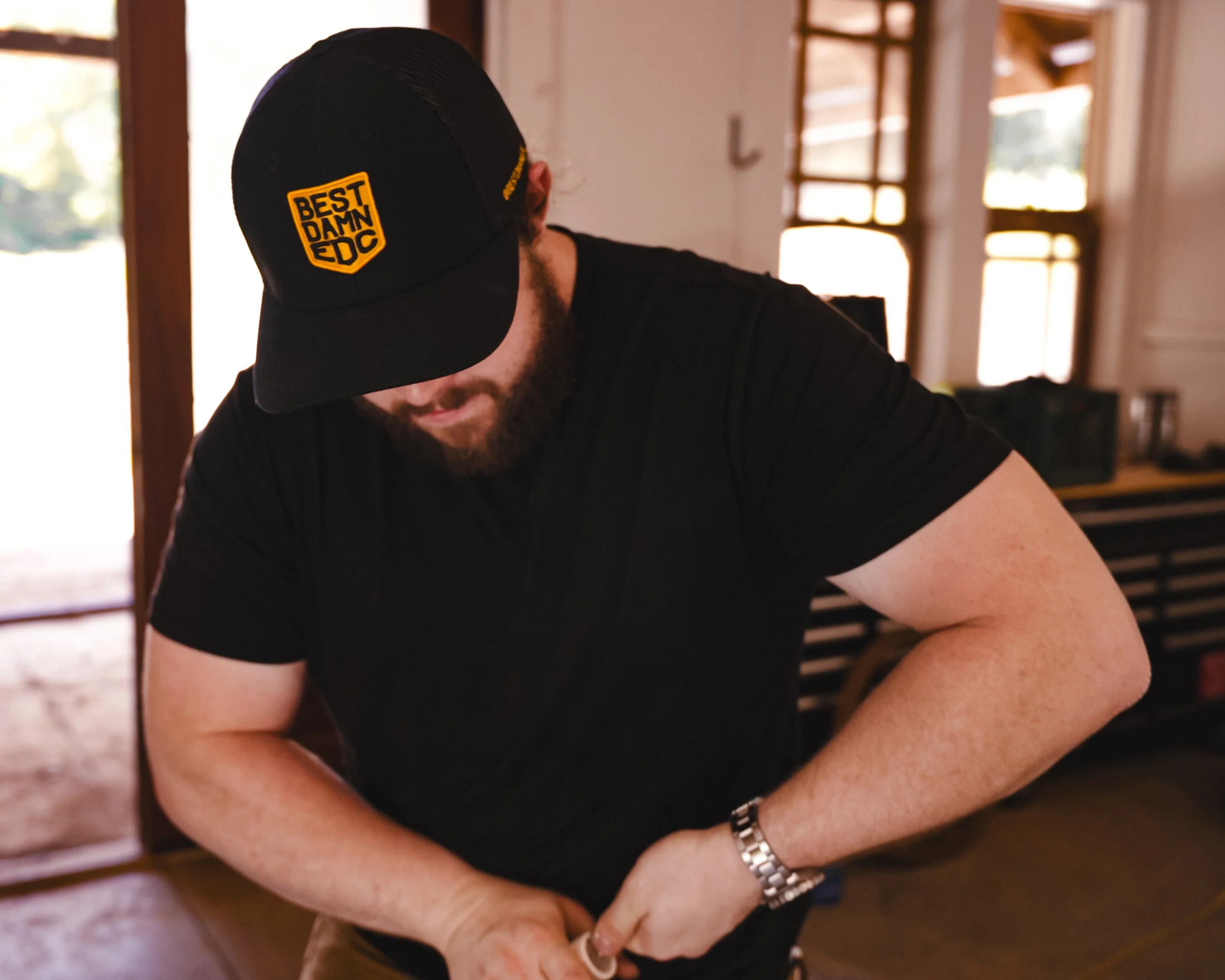 BDEDC Gold Logo Trucker Hat - Image 9