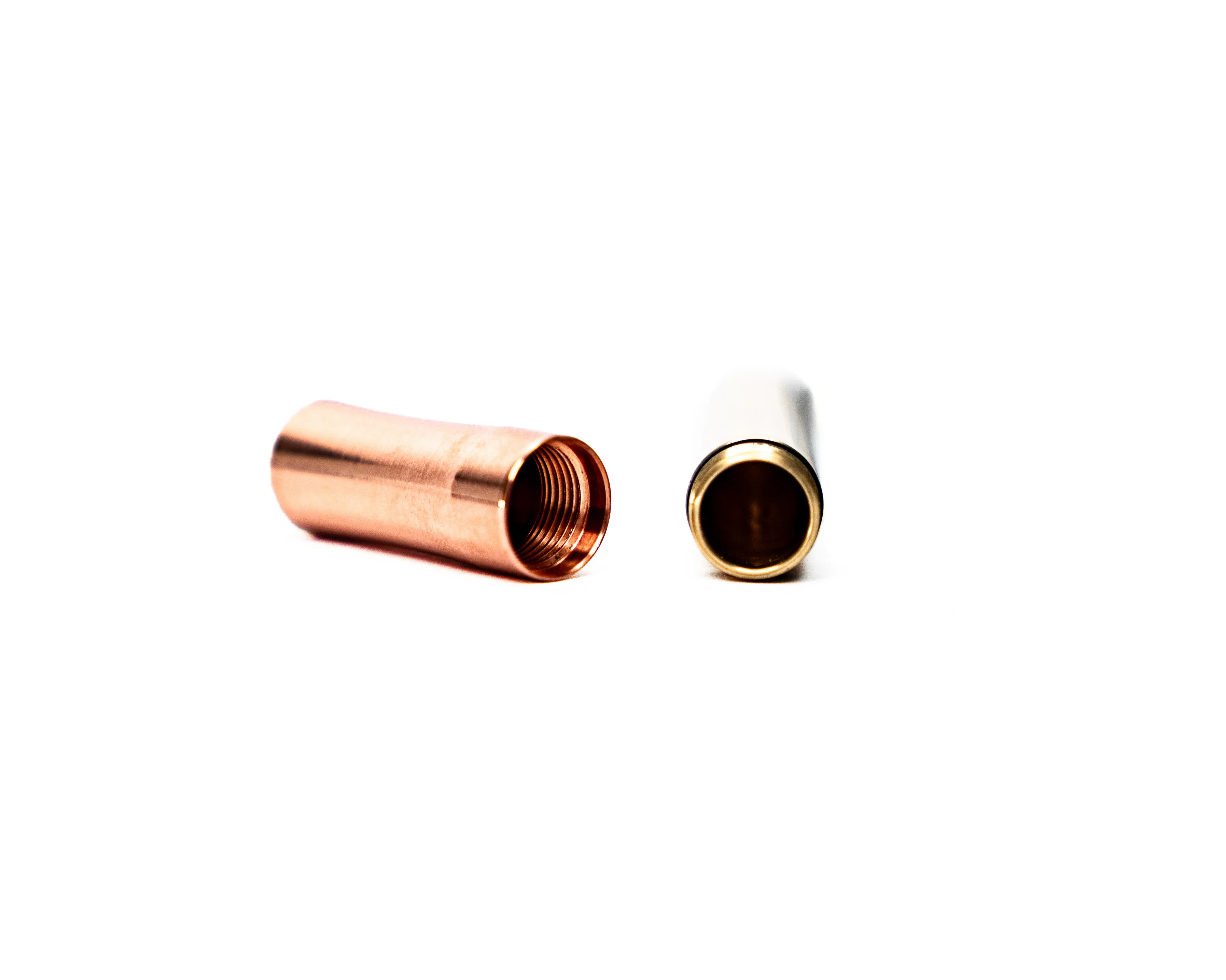 Brass EDC Toothpick Case — Solid Brass, Copper Cap, O-Ring Seal - Image 3