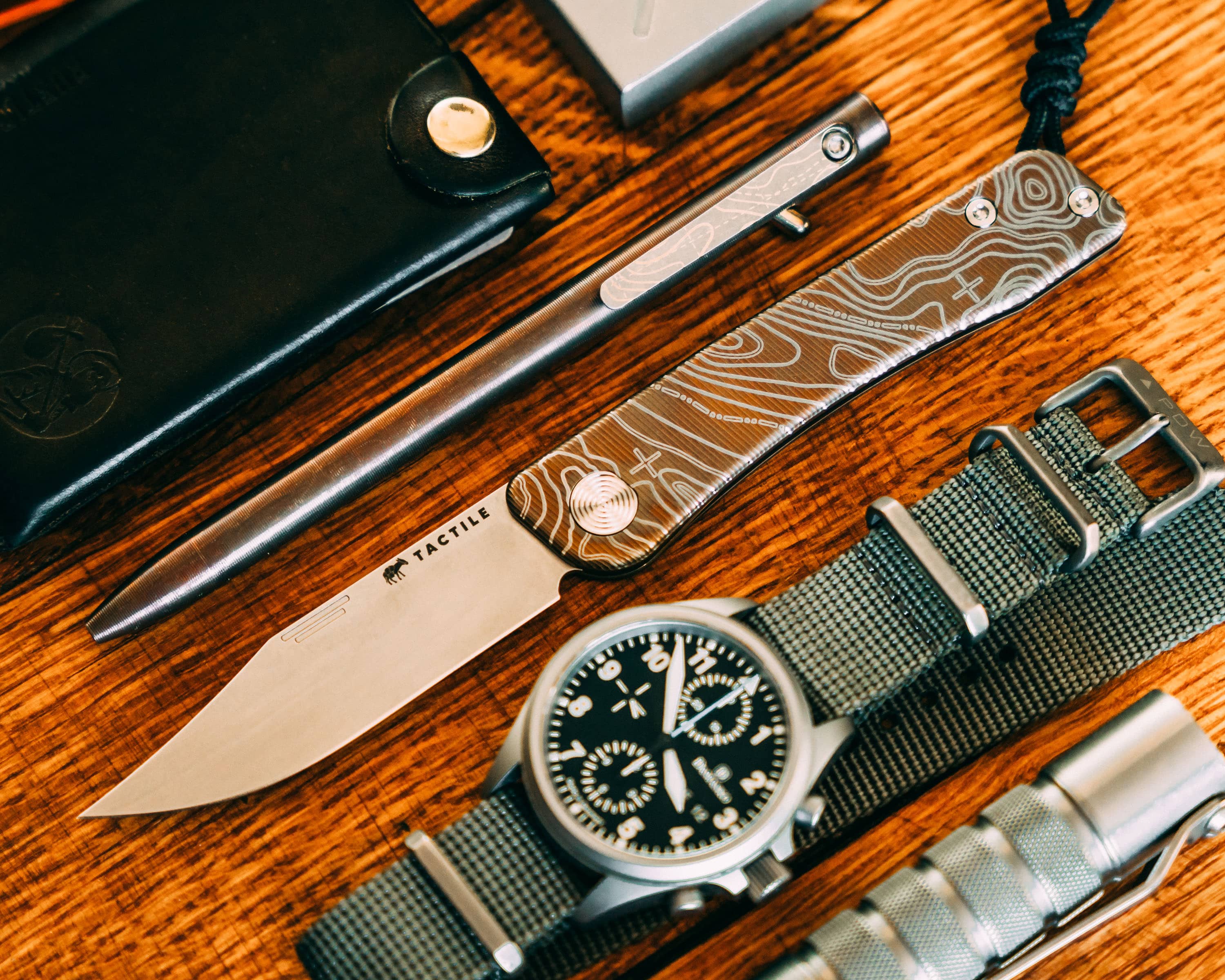Tactile Knife Co. Bexar — Bronze Topo Titanium Handle | Carry Commission Exclusive - Image 11