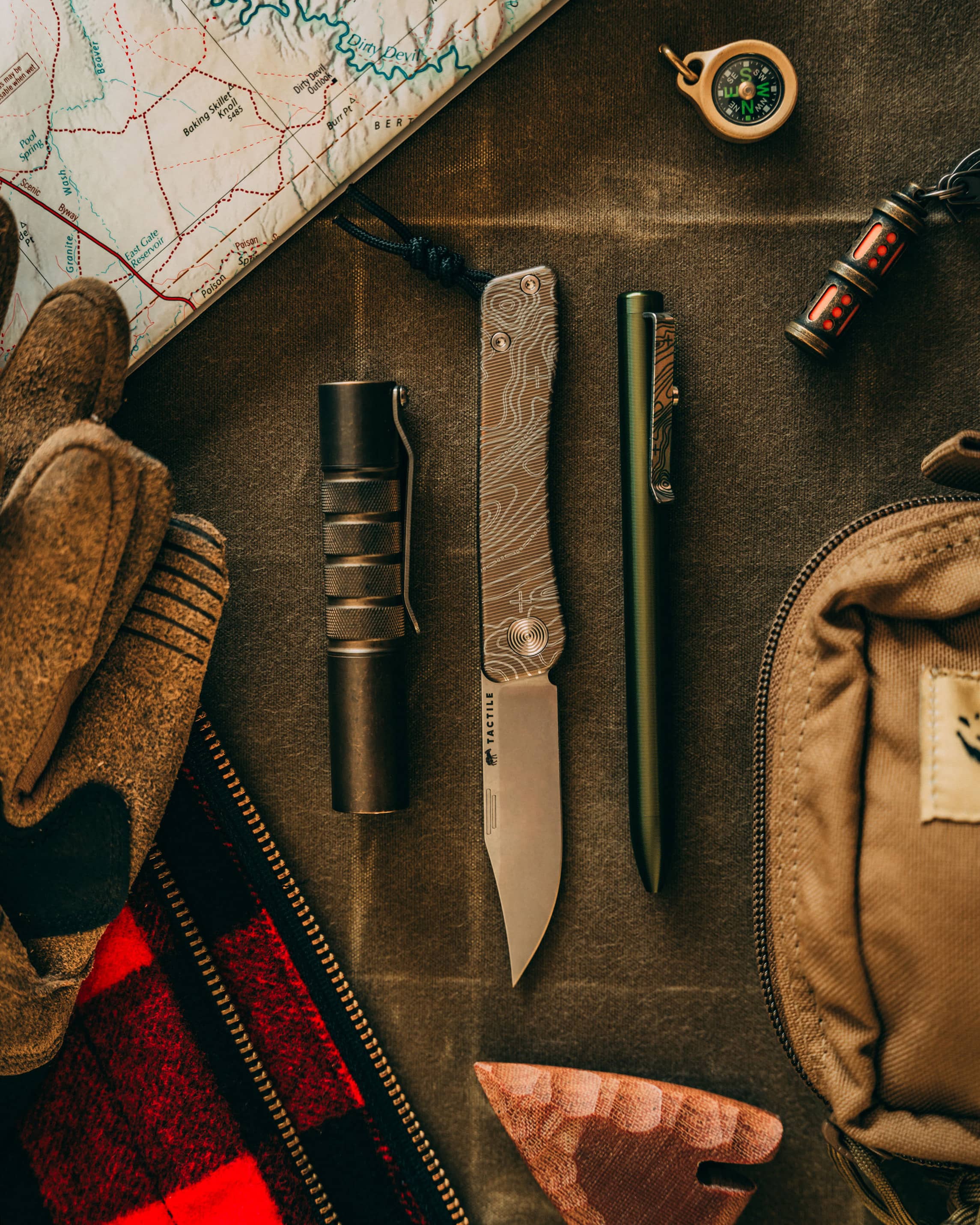 Tactile Knife Co. Bexar — Bronze Topo Titanium Handle | Carry Commission Exclusive - Image 16