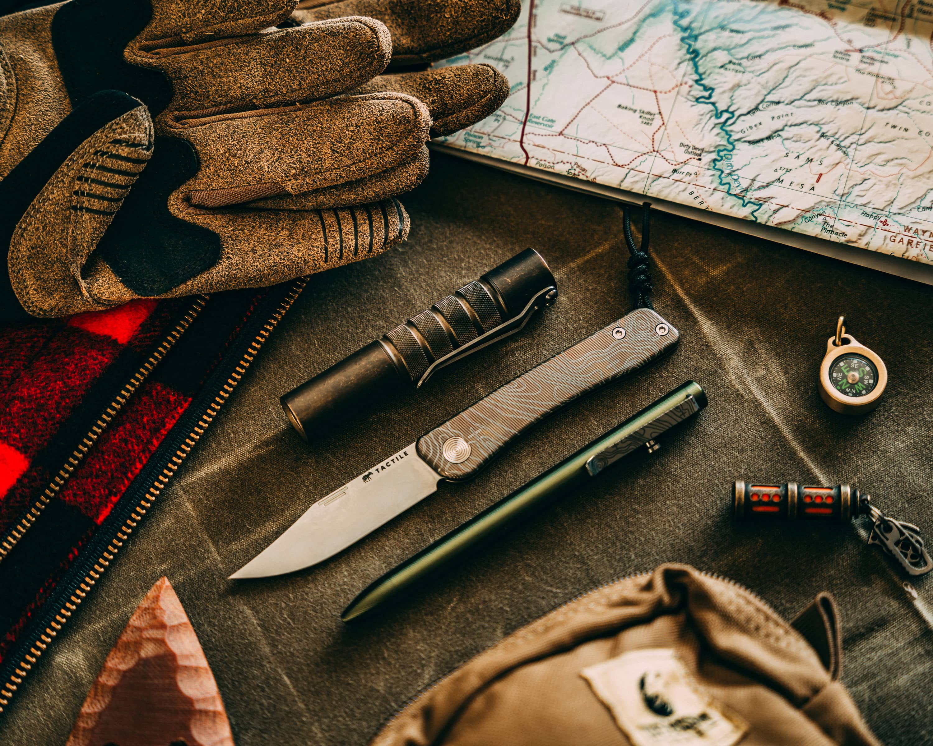 Tactile Knife Co. Bexar — Bronze Topo Titanium Handle | Carry Commission Exclusive - Image 9