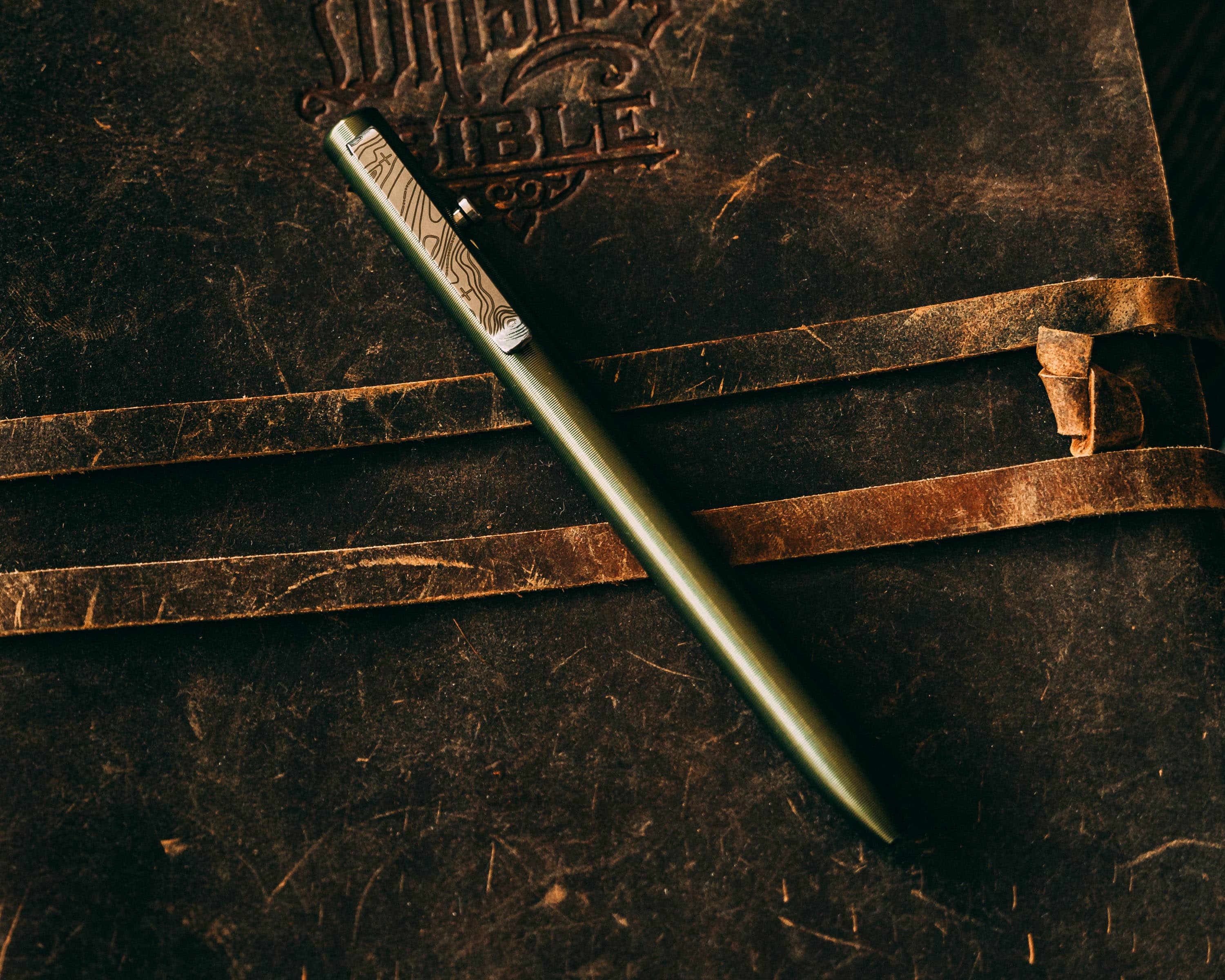Carry Commission x Tactile Turn Bolt Action Pen — Green Topo, 7075 Aluminum - Image 4
