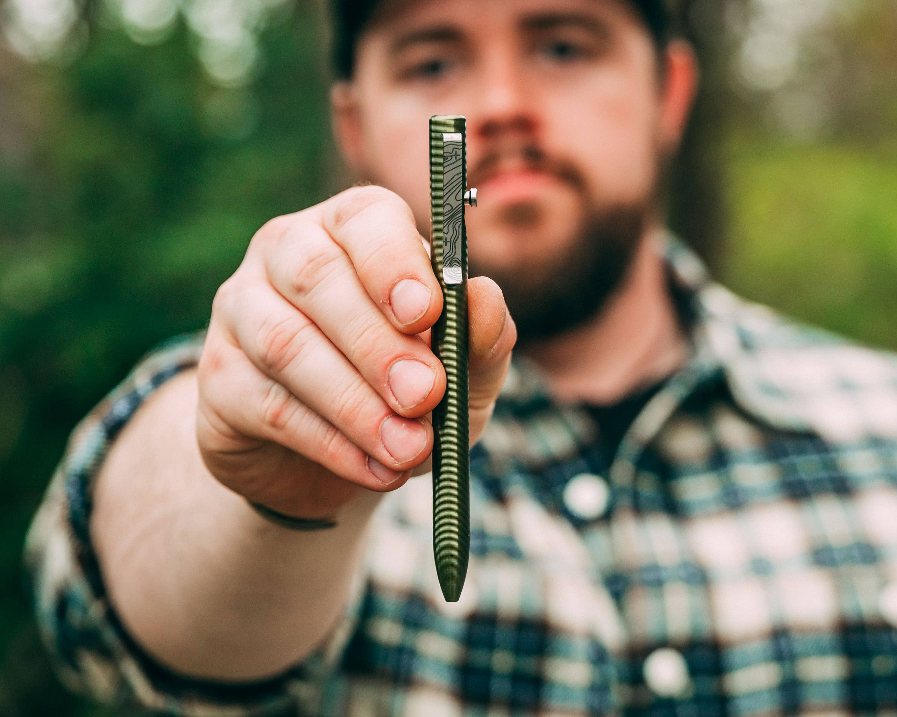 Carry Commission x Tactile Turn Bolt Action Pen — Green Topo, 7075 Aluminum - Image 7