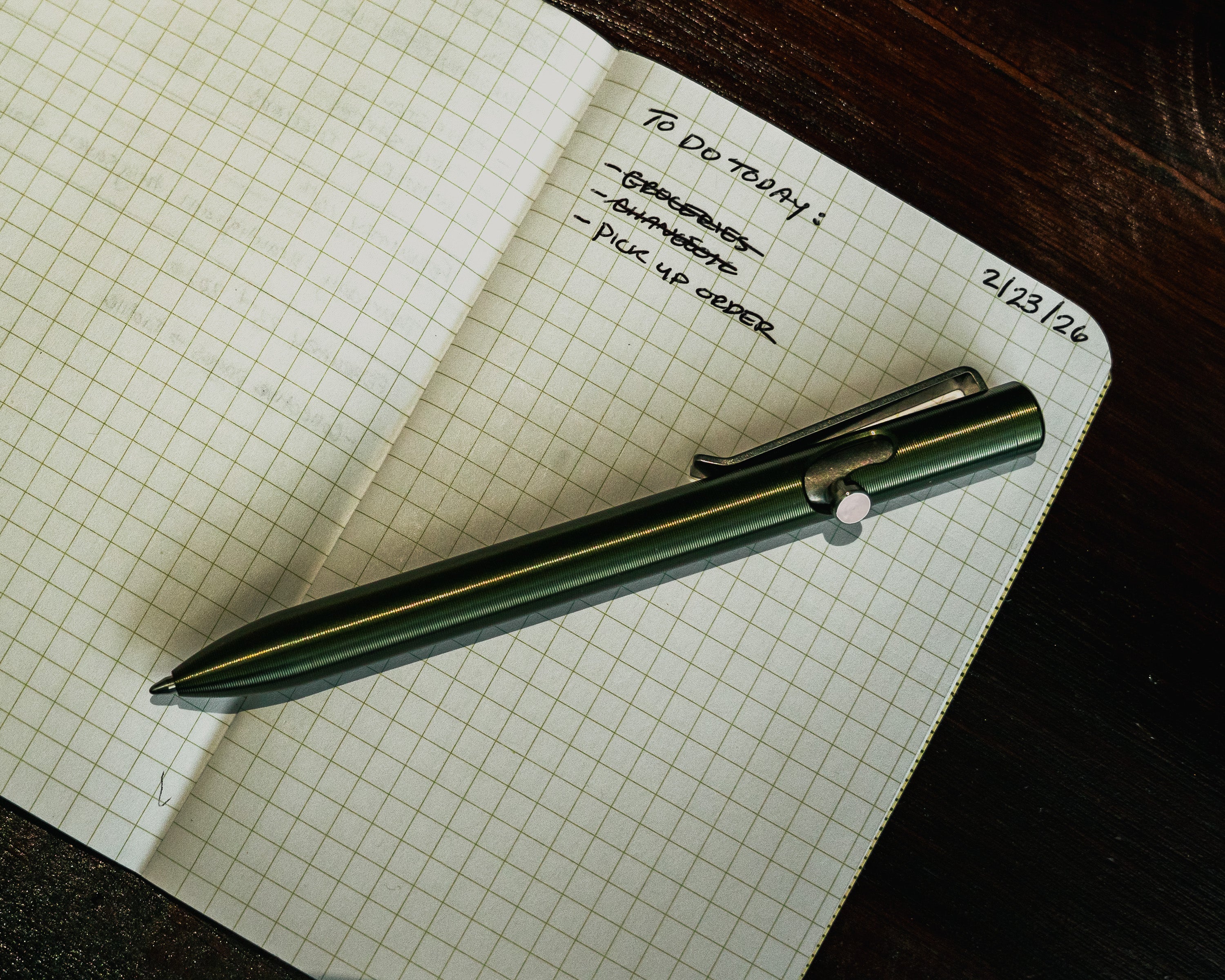 Carry Commission x Tactile Turn Bolt Action Pen — Green Topo, 7075 Aluminum - Image 9