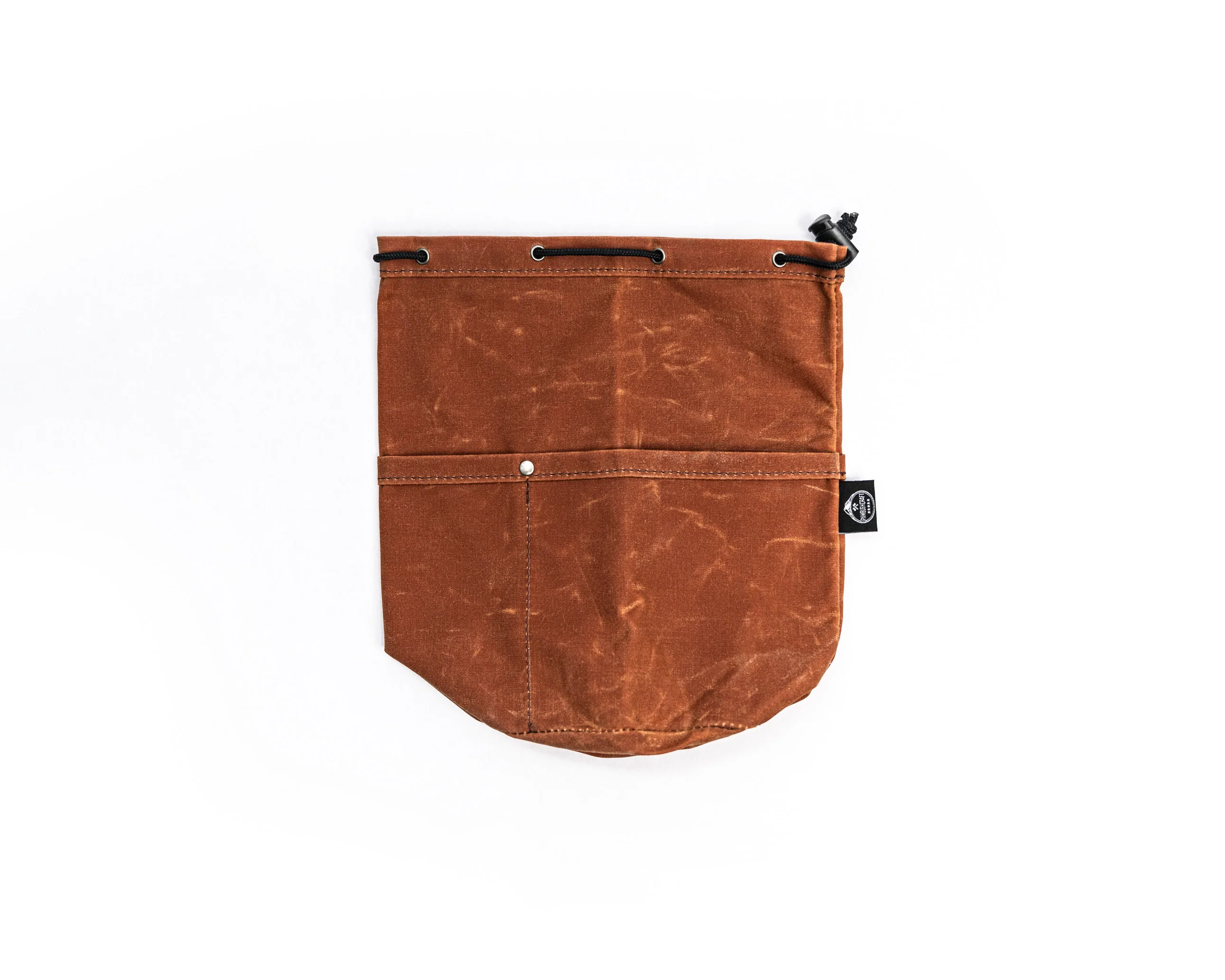 PNW Bushcraft Cedar Bucket Bag – Waxed Canvas Cinch Bag - Image 3