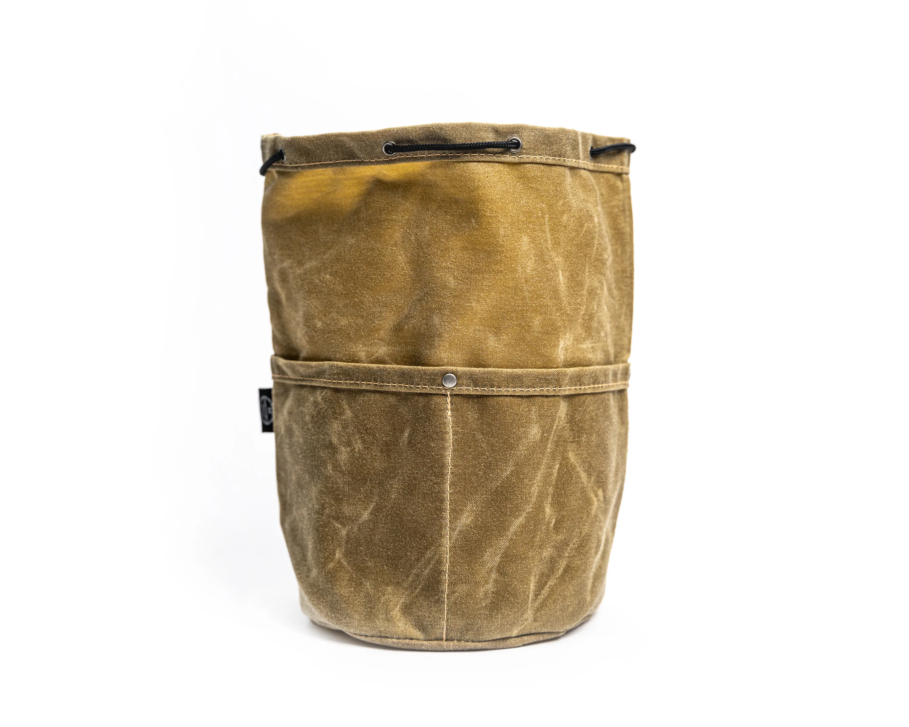 PNW Bushcraft Cedar Bucket Bag – Waxed Canvas Cinch Bag - Image 7
