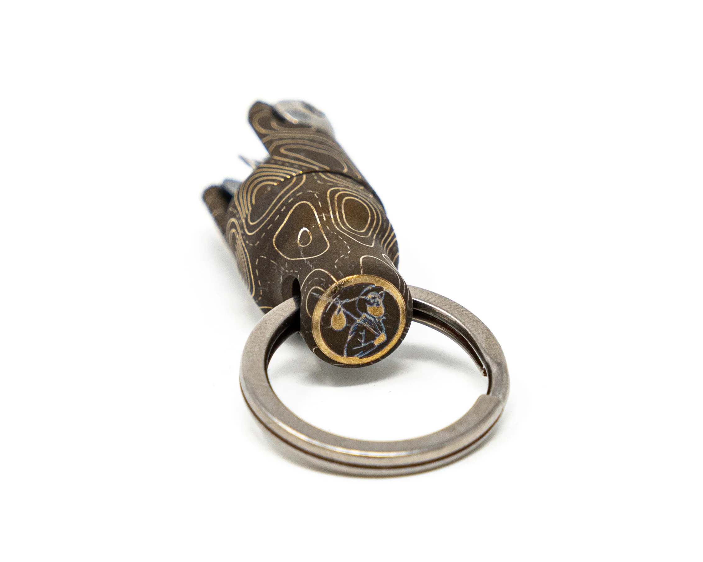 Carry Commission x Urban Carvers Ti Keyper MQR – Bronze Topo Magnetic Key Release - Image 3