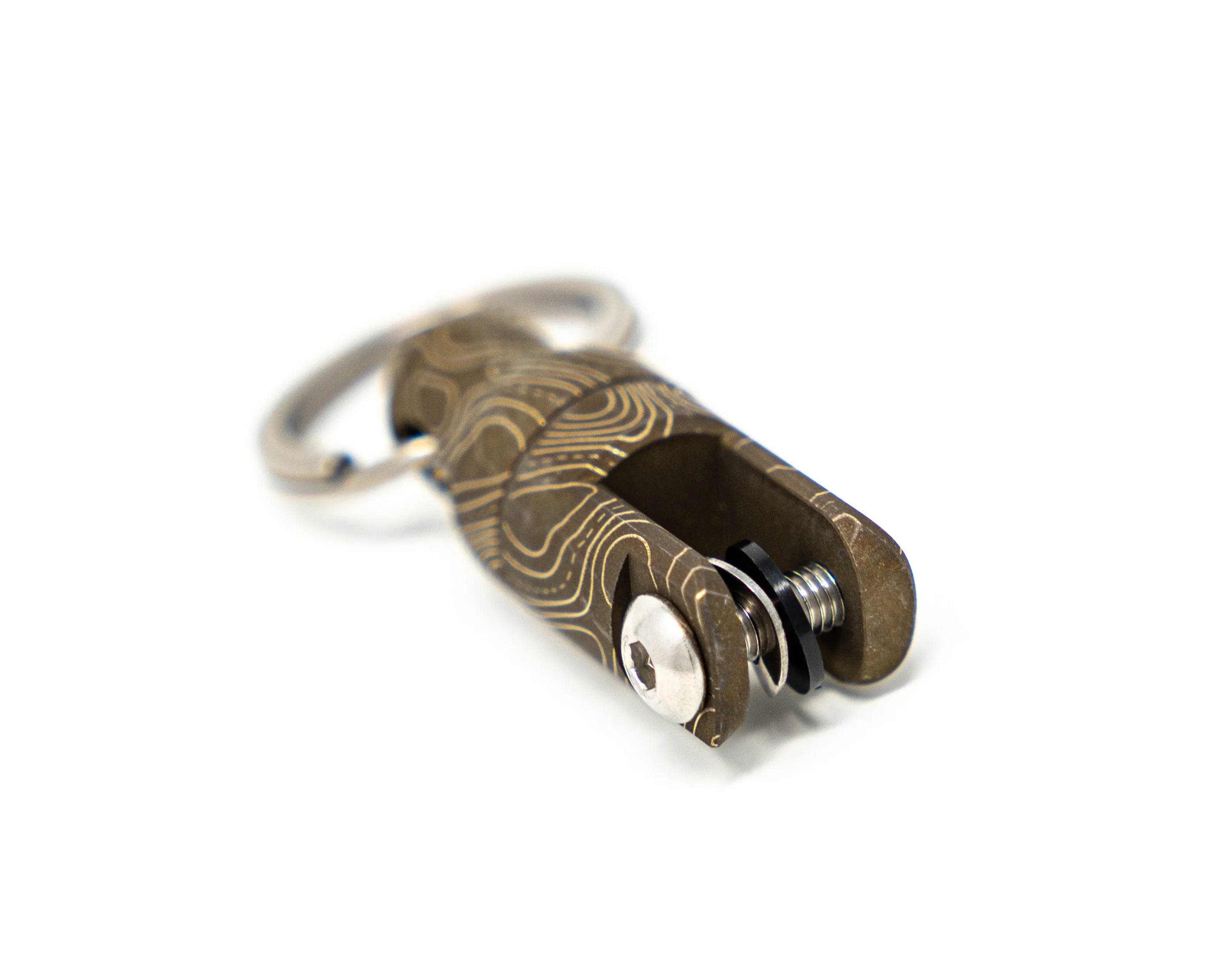 Carry Commission x Urban Carvers Ti Keyper MQR – Bronze Topo Magnetic Key Release - Image 5