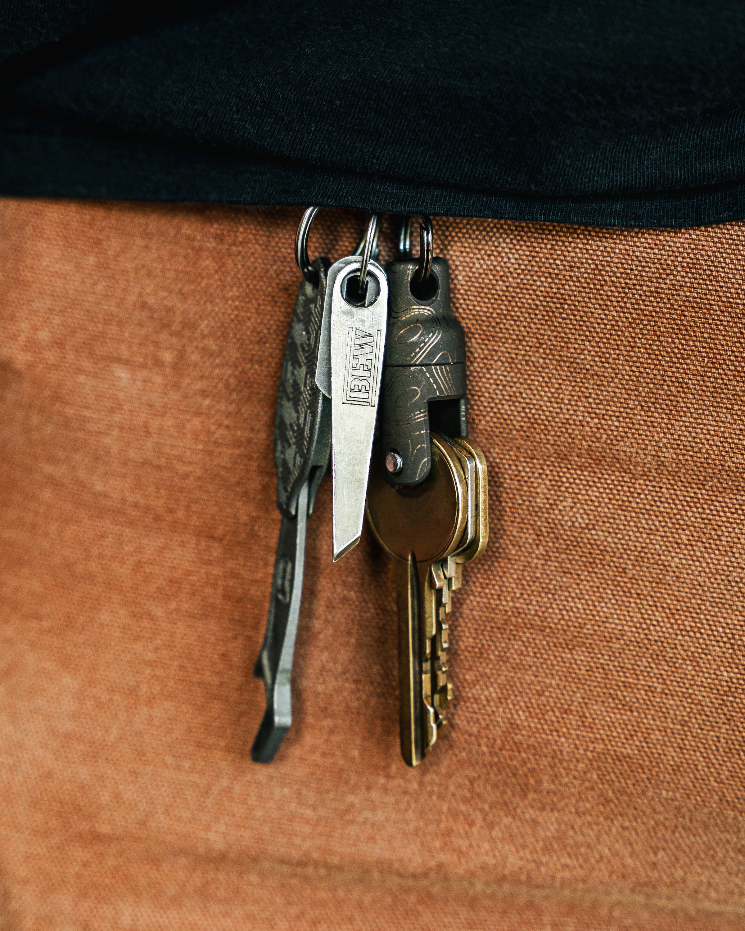 Carry Commission x Urban Carvers Ti Keyper MQR – Bronze Topo Magnetic Key Release - Image 7