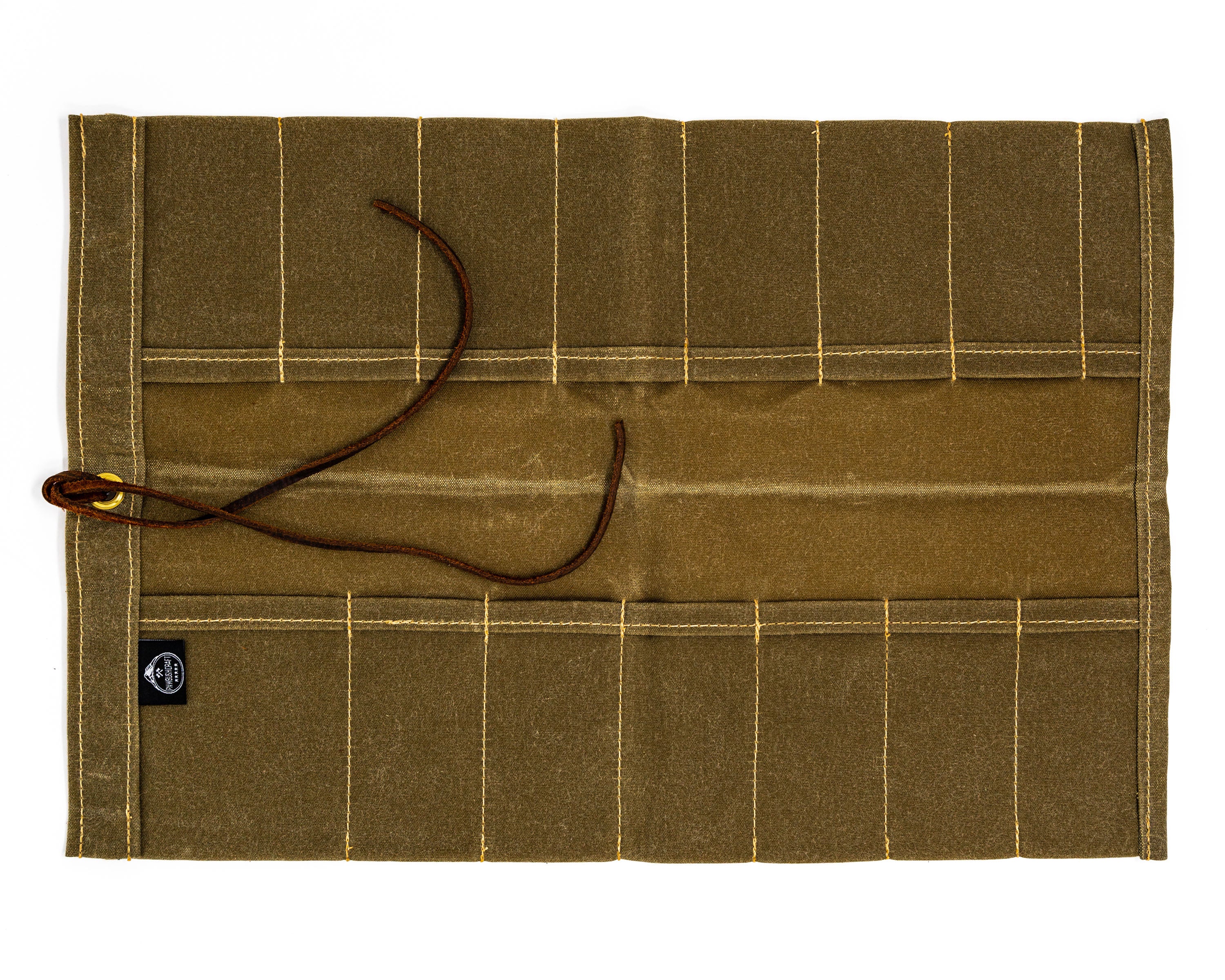 PNW Bushcraft Maple Knife Roll – 15-Pocket Waxed Canvas Tool Roll - Image 9