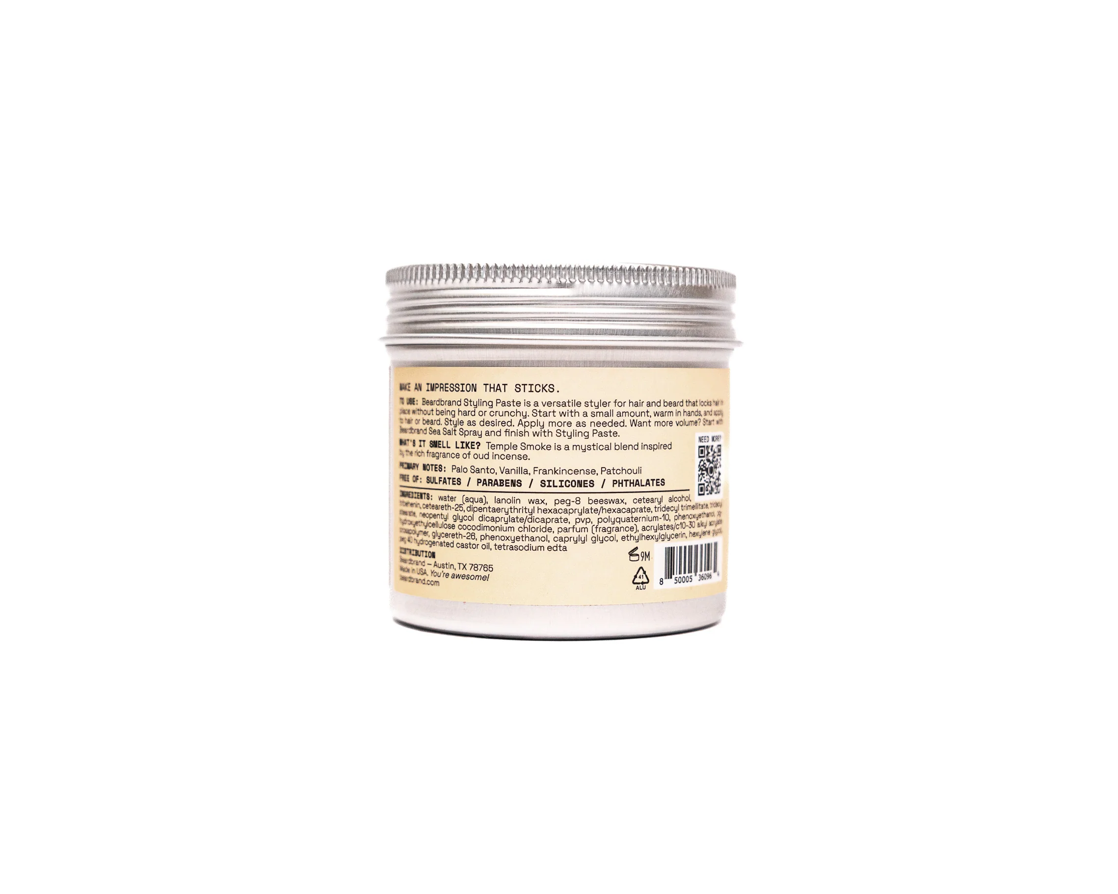 Beardbrand Styling Paste — Medium Hold Hair & Beard Paste - Image 2