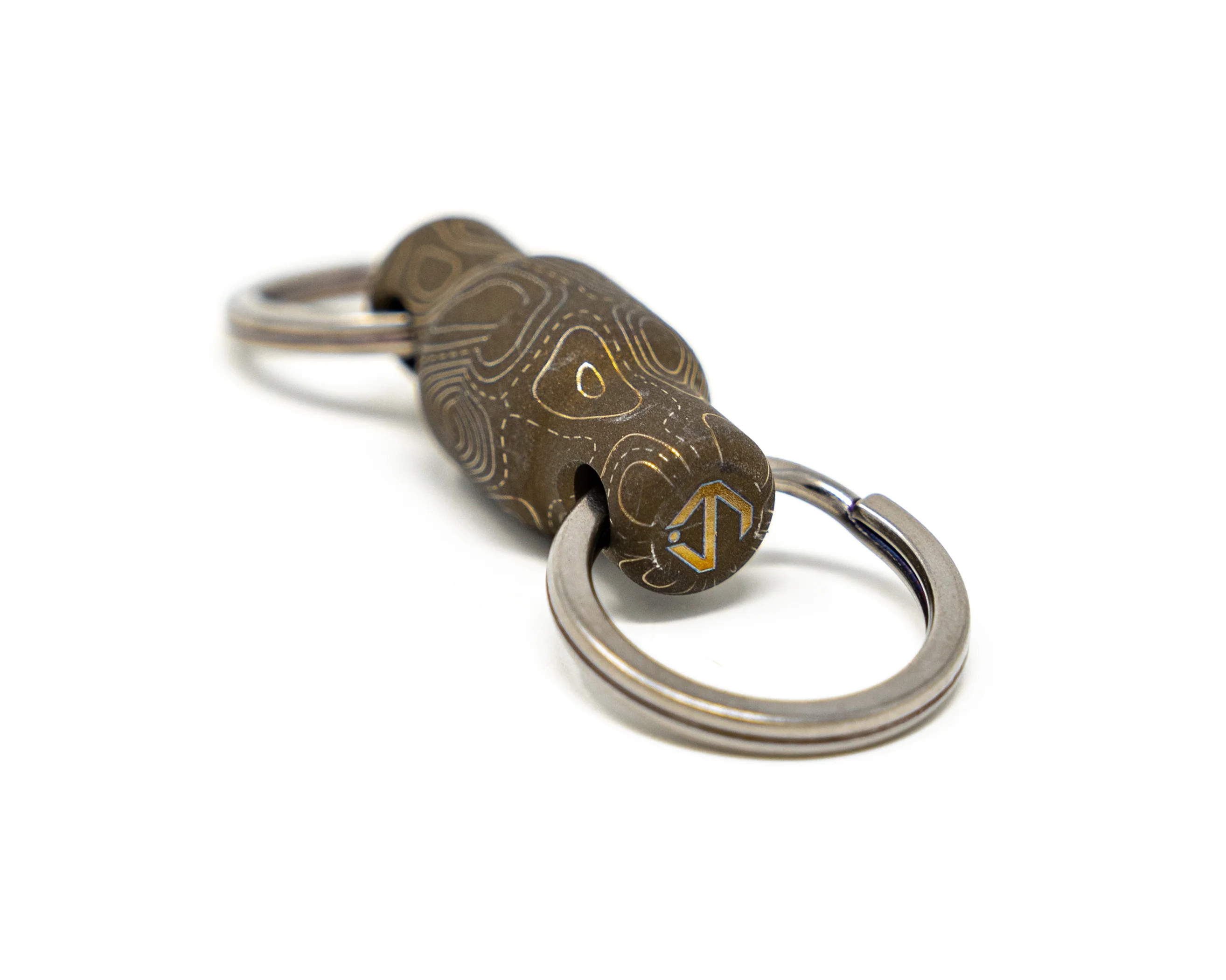 Carry Commission x Urban Carvers Titanium MQR V2 – Bronze Topo Magnetic Key Release - Image 3