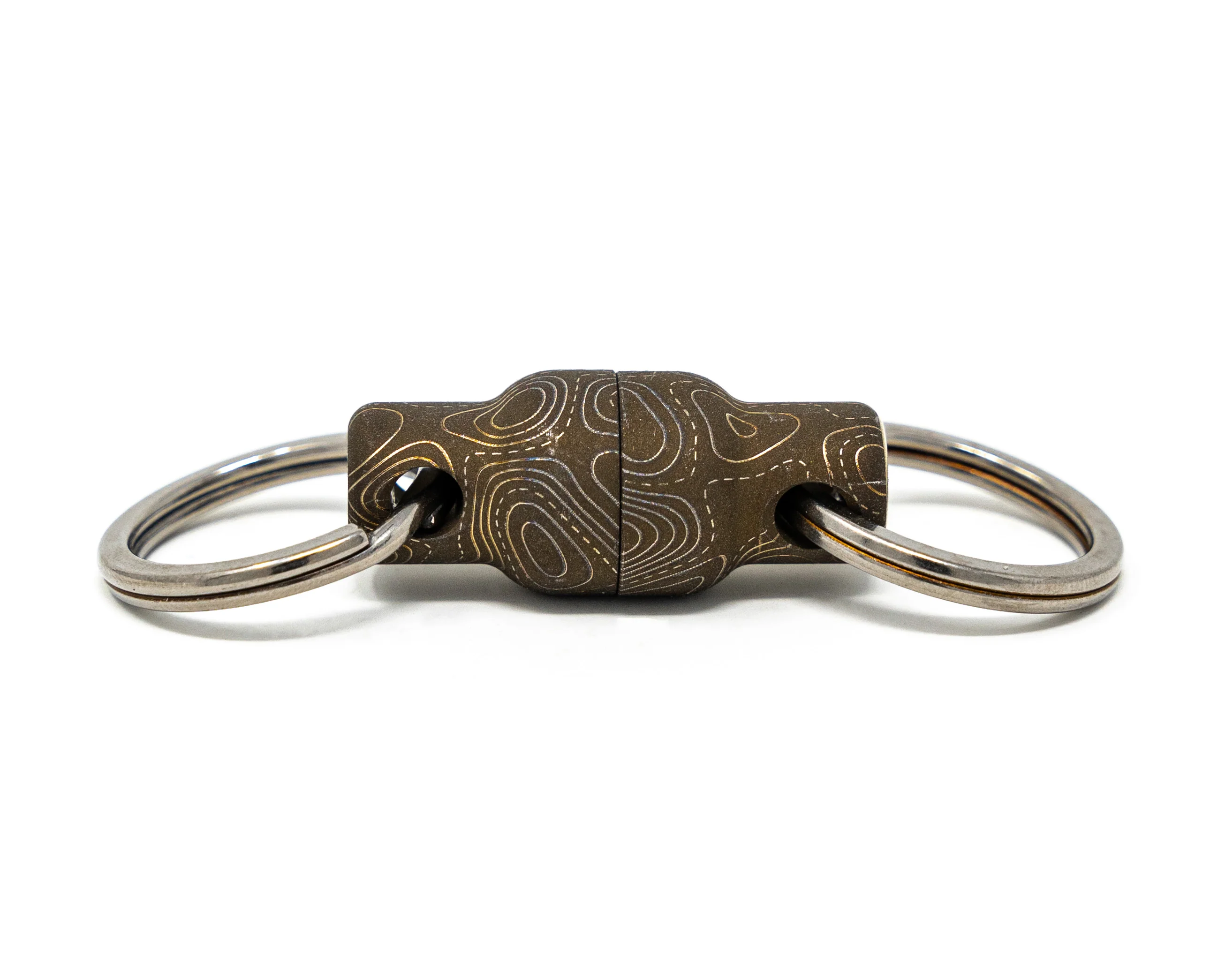 Carry Commission x Urban Carvers Titanium MQR V2 – Bronze Topo Magnetic Key Release - Image 4