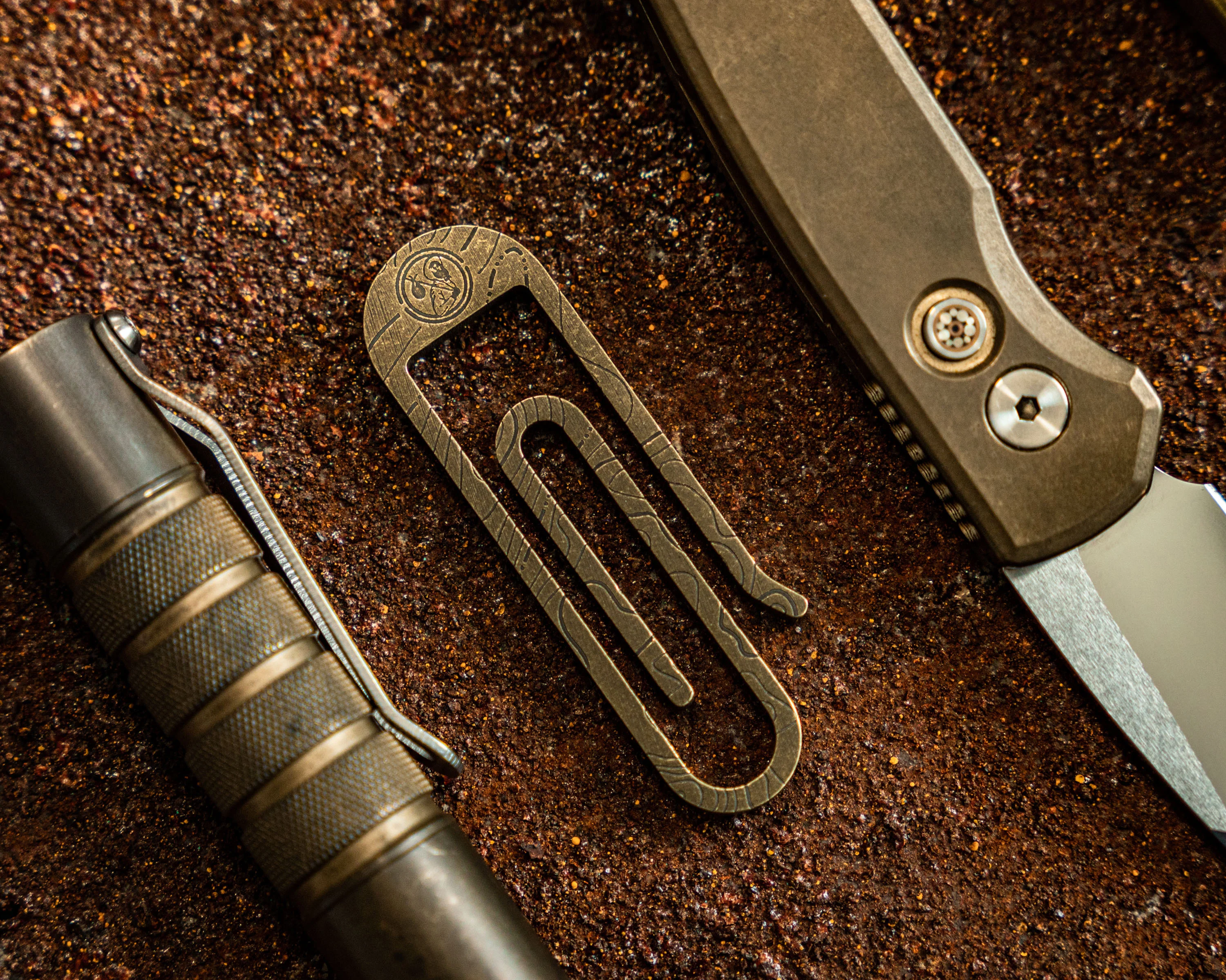 Carry Commission x JRW Gear Topo Tough Clip – Titanium & Brass Key Clip - Image 23