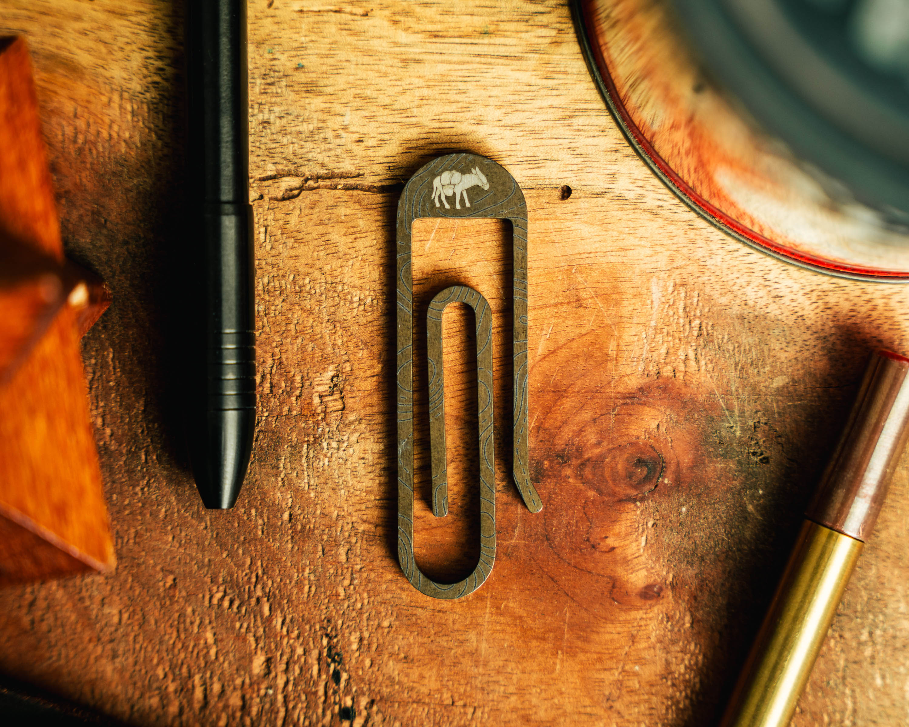 Carry Commission x JRW Gear Topo Tough Clip – Titanium & Brass Key Clip - Image 3