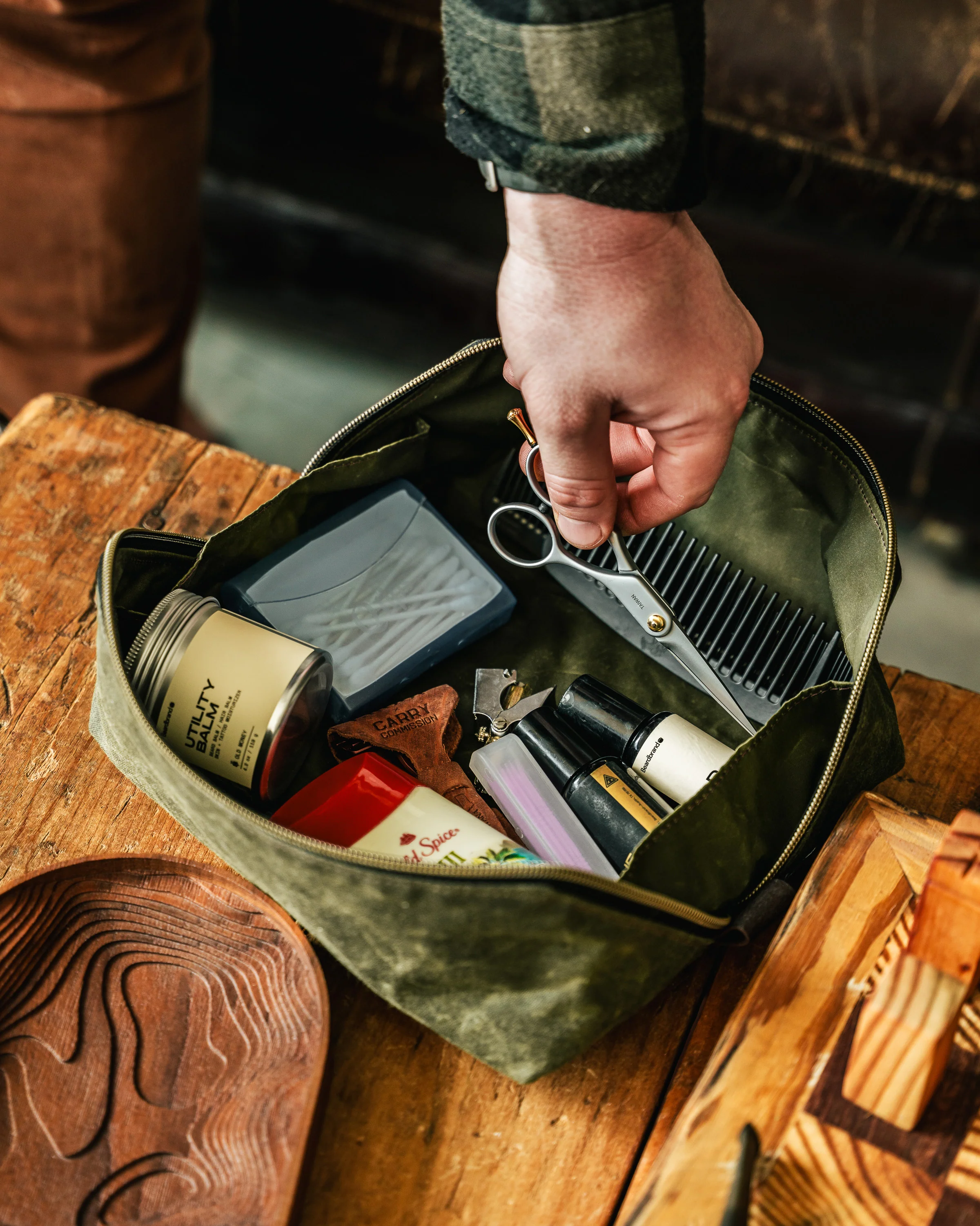 CC Waxed Canvas Dopp Kit - Image 6