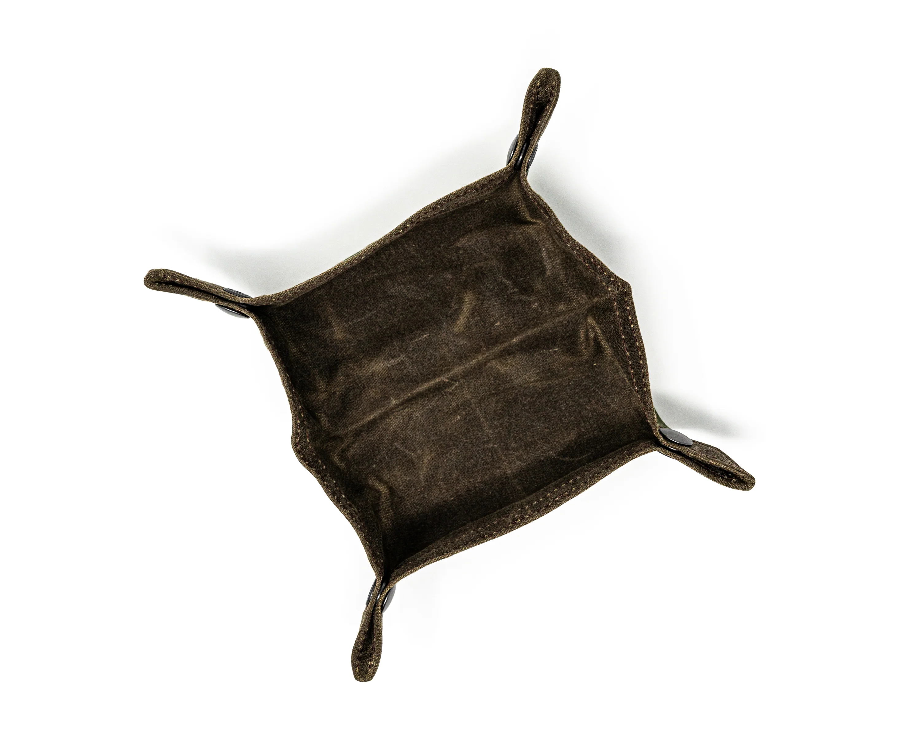 PNW Bushcraft Waxed Canvas Travel Tray – Foldable EDC Dump Tray - Image 4