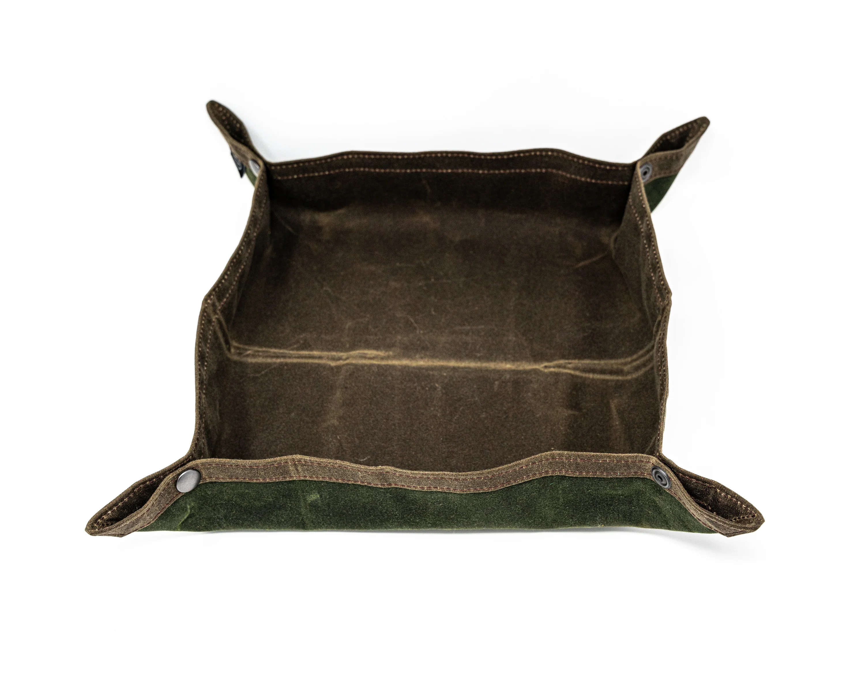PNW Bushcraft XL Waxed Canvas Travel Tray – Large Foldable EDC Dump Tray - Image 4