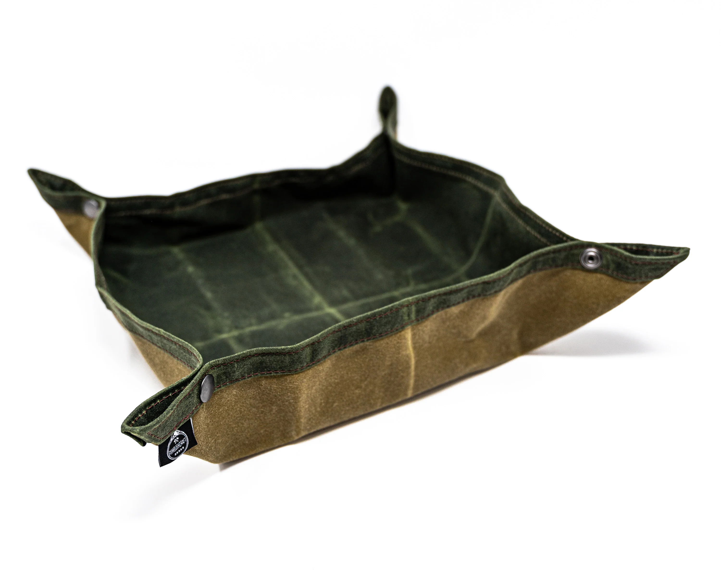 PNW Bushcraft XL Waxed Canvas Travel Tray – Large Foldable EDC Dump Tray - Image 8